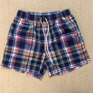 Polo Ralph Lauren Plaid Swim Trunks Sz Lg